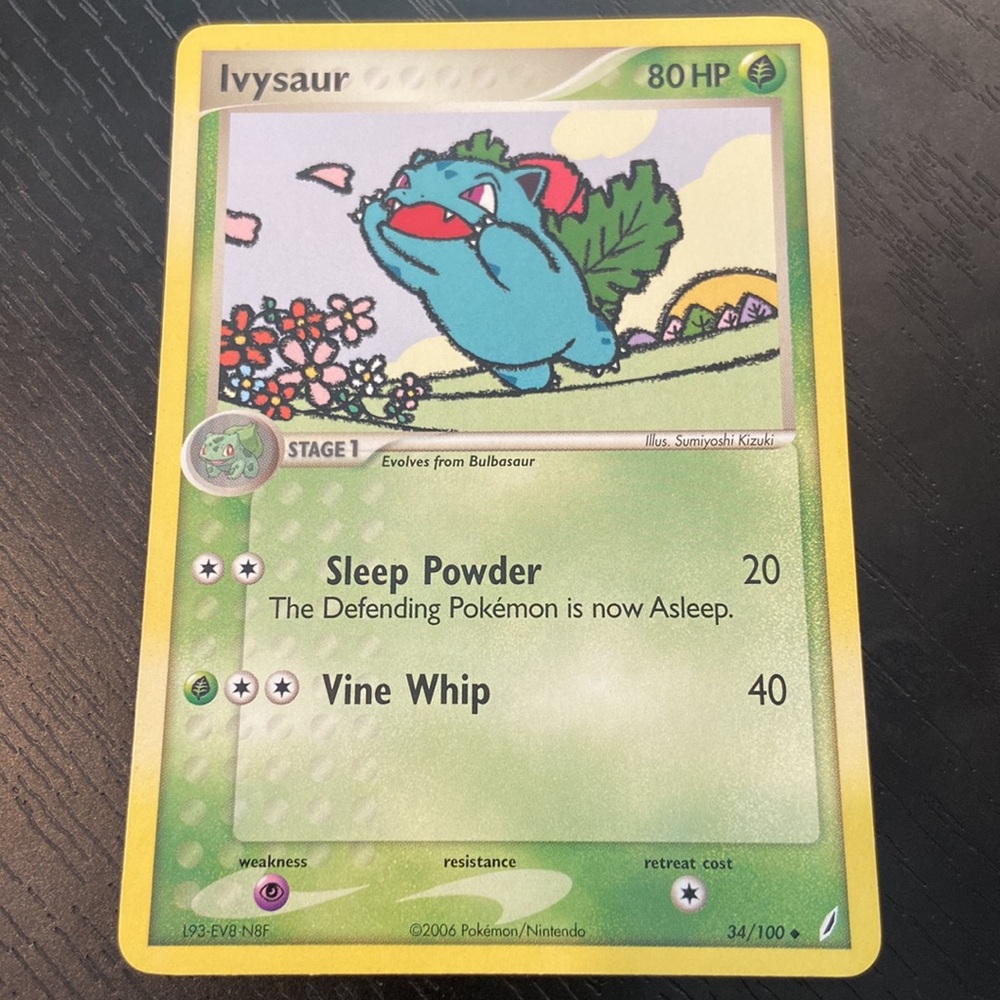 Ivysaur 34/100 Crystal Guardians Pokemon Card 2006